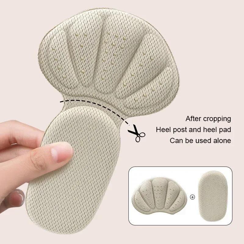 Heel Protector Heel Stickers Sneakers Feet Pads Pain Relief Size Reducer Non-slip Shoe Insoles T-Shaped Foot Care Pad Grips