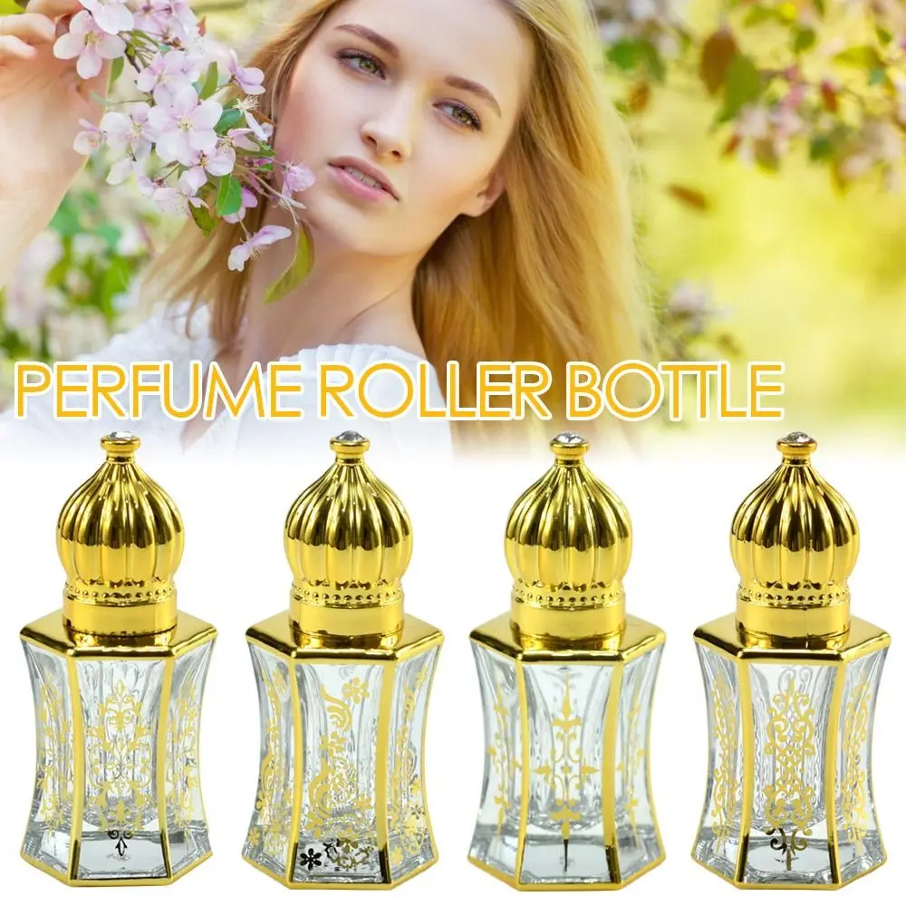 

Многоразовый разноцветный контейнер, 2 шт., 7 мл, портативная бутылка с роликом для эфирного масла, в форме золотой короны