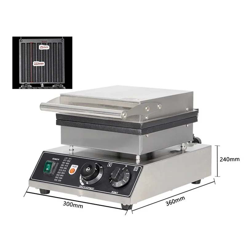 Commercial CE approved churros bakery equipment commercial waffle maker spanish churros waffle cone machines waffle iron plate 3