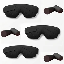 3D Contoured Sleep Eye Mask - Light Blocking & Adjustable - Black (3Pcs Sleep mask Set)