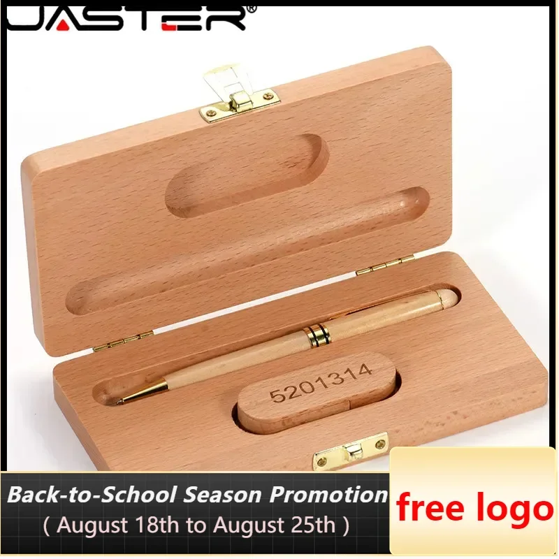 USB Flash Drive Beech Ballpoint Pen Case+ U stick 2.0 4GB 8GB 16GB 32GB 64GB Pendrive Exquisite Gift (Free ) JASTER usb flash drive flash drive