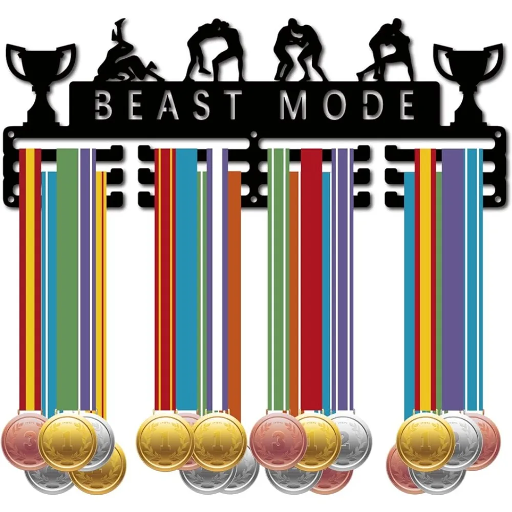 Best Mode Medal Hanger Display Wrestling Sports Medal Holder Oltre 60 + Medaglie Award Iron Holder Rack Frame Wall Mounted Hanging