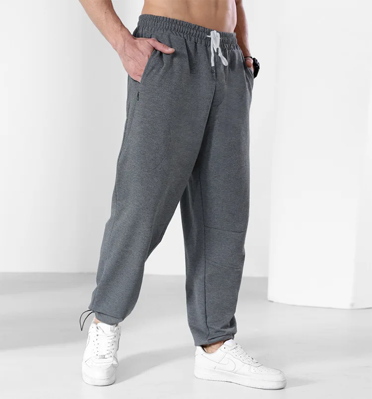 2022 spring new men's casual pants tide brand loose large size straight pocket pants drawstring all-match sports Fitness pants running track pants