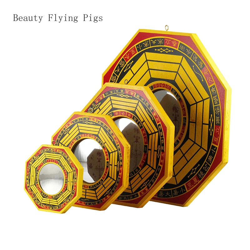 

Chinese minimalist wooden gossip mirror, concave mirror at the entrance, hanging accessories, balcony convex handicraft
