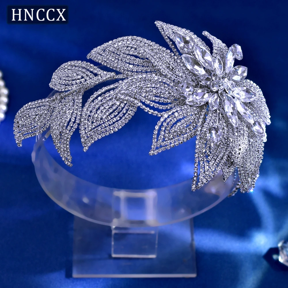 HNCCX Handmade Rhinestone Bridal Hair Accessories Wedding Crown Luxury Women Headband Princess Headpiece Bride Ornaments CP455