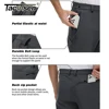 TACVASEN Men's Fleece Lined Thermal Straight Pants Warm Windproof Soft-shell Waterproof Working Outdoors Winter Casual Pants 4