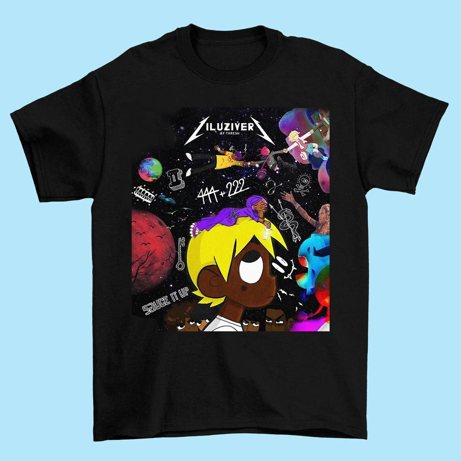 Lil Uzi Vert Album Mashup Poster T Shirt Tutte Le Dimensioni Maniche Lunghe O Corte