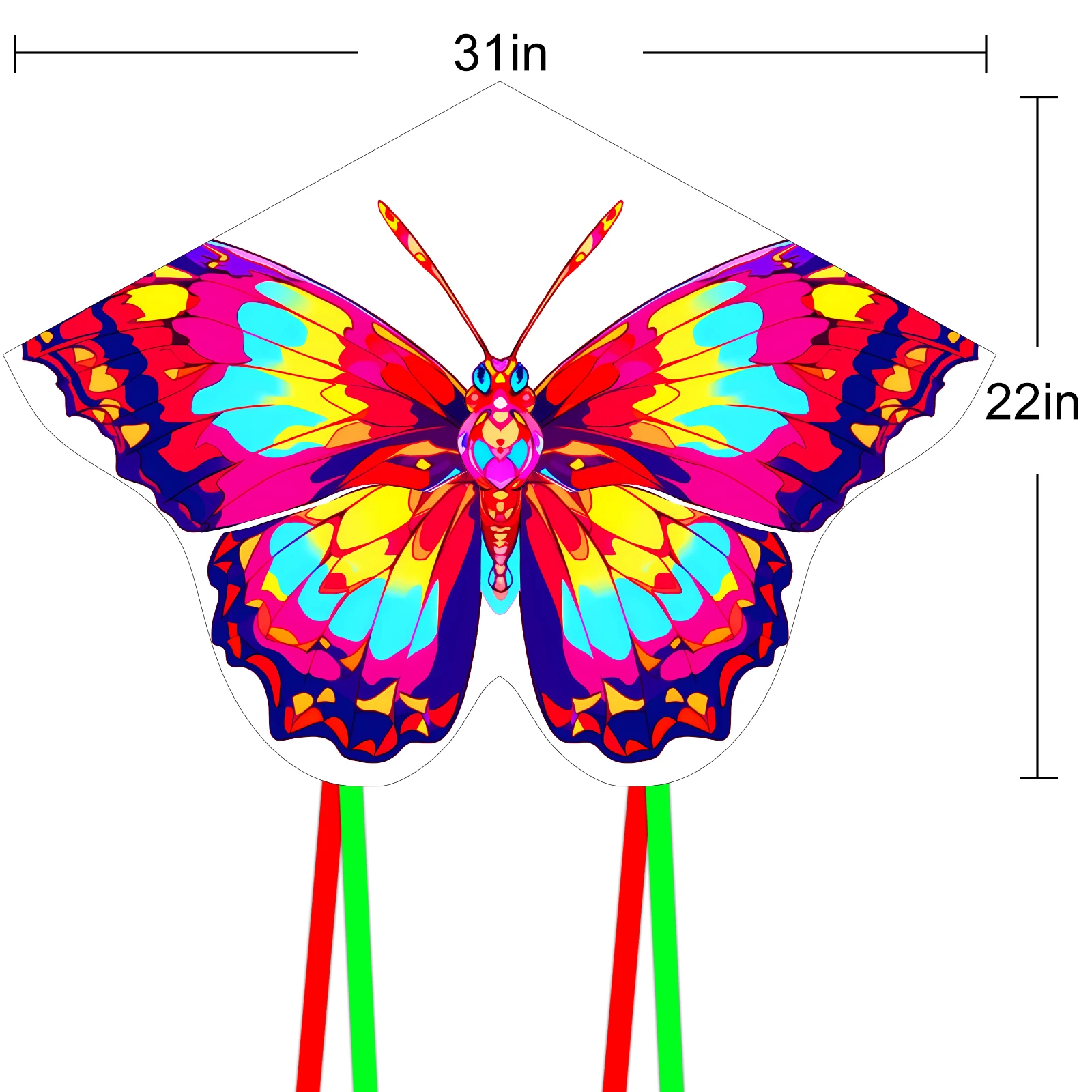 Outdoor Fun Sports Beautiful butterfly Kite With Handle And String Good Flying For Kids butterfly kite