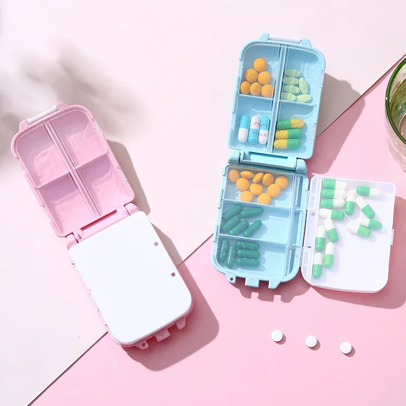 1PC Weekly Pill Box 8 Grids Medicine Organizer Tablet Storage Box Travel Pill Case Drug Dispenser Container Health Care Portable