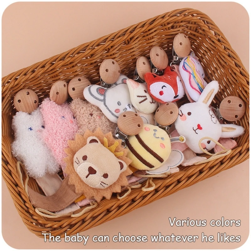 Pacifier Clip 1Pc Baby Cartoon Animal Dummy Chain Non-drop Nipple Holder Teether Pendant Soother Clip Rope Infant Product