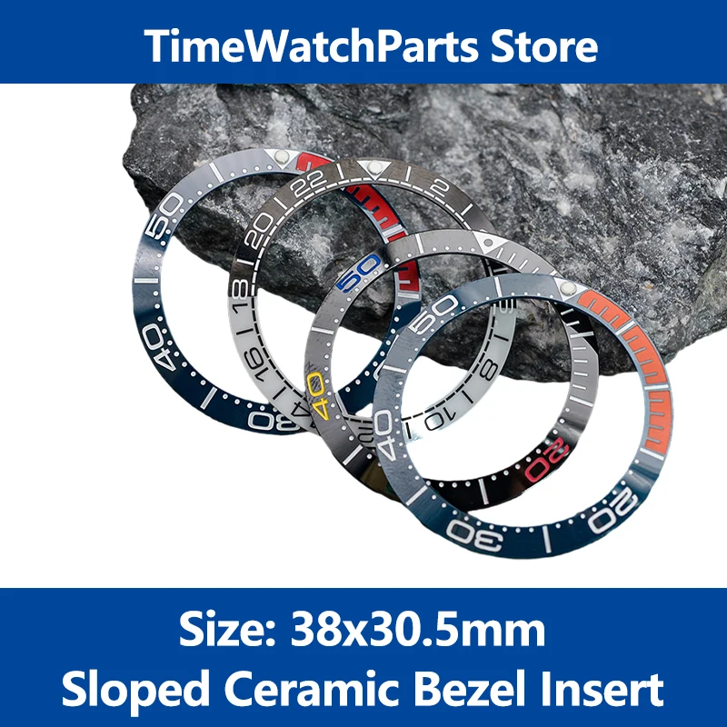 Seiko Watch Bezel Insert 38Mm Ceramic Sloped Bezel Insert Per Skx007 Skx009 Srpd Custodie Per Orologi Nh35 Nh36 Movement Men Diving Watch