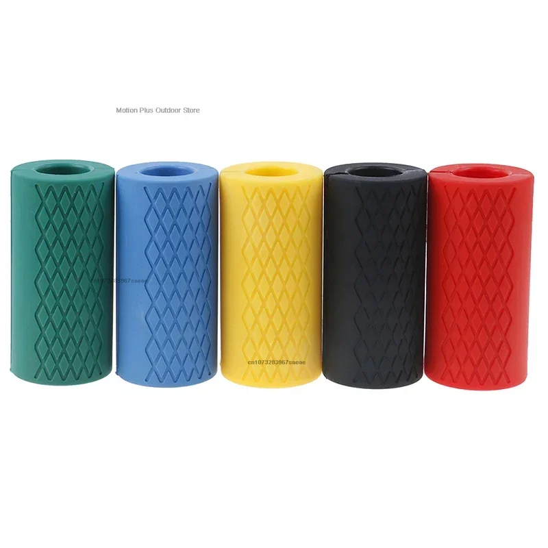 Description Picture 3 of itemSilicone Dumbbell Barbell Grips Handles Anti-Slip Protect Pad Pull Up Weightlifting Support Gym Body Building Workout Silica Gel