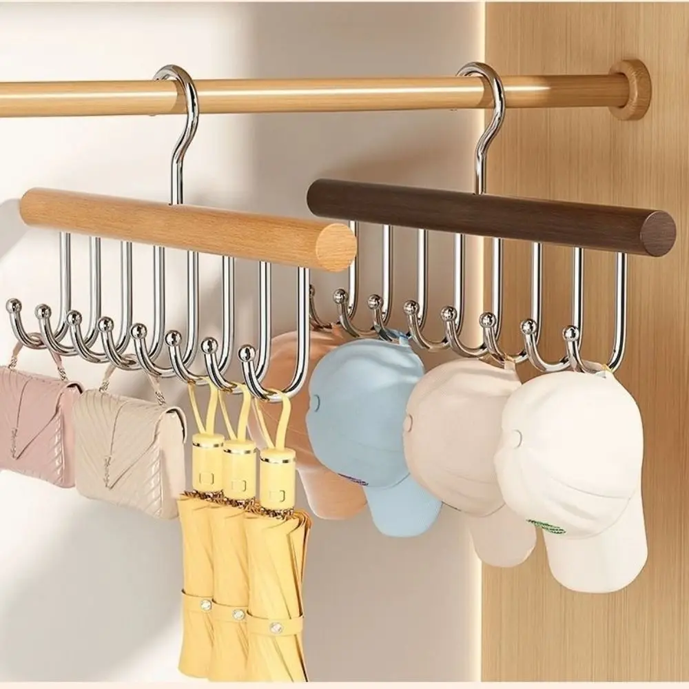 8 Hooks Bra Hanger Belts Camisole Clothes Organizer Rack Tie Hats Scarf Holder Non-slip Space Saving Wardrobe Storage 3