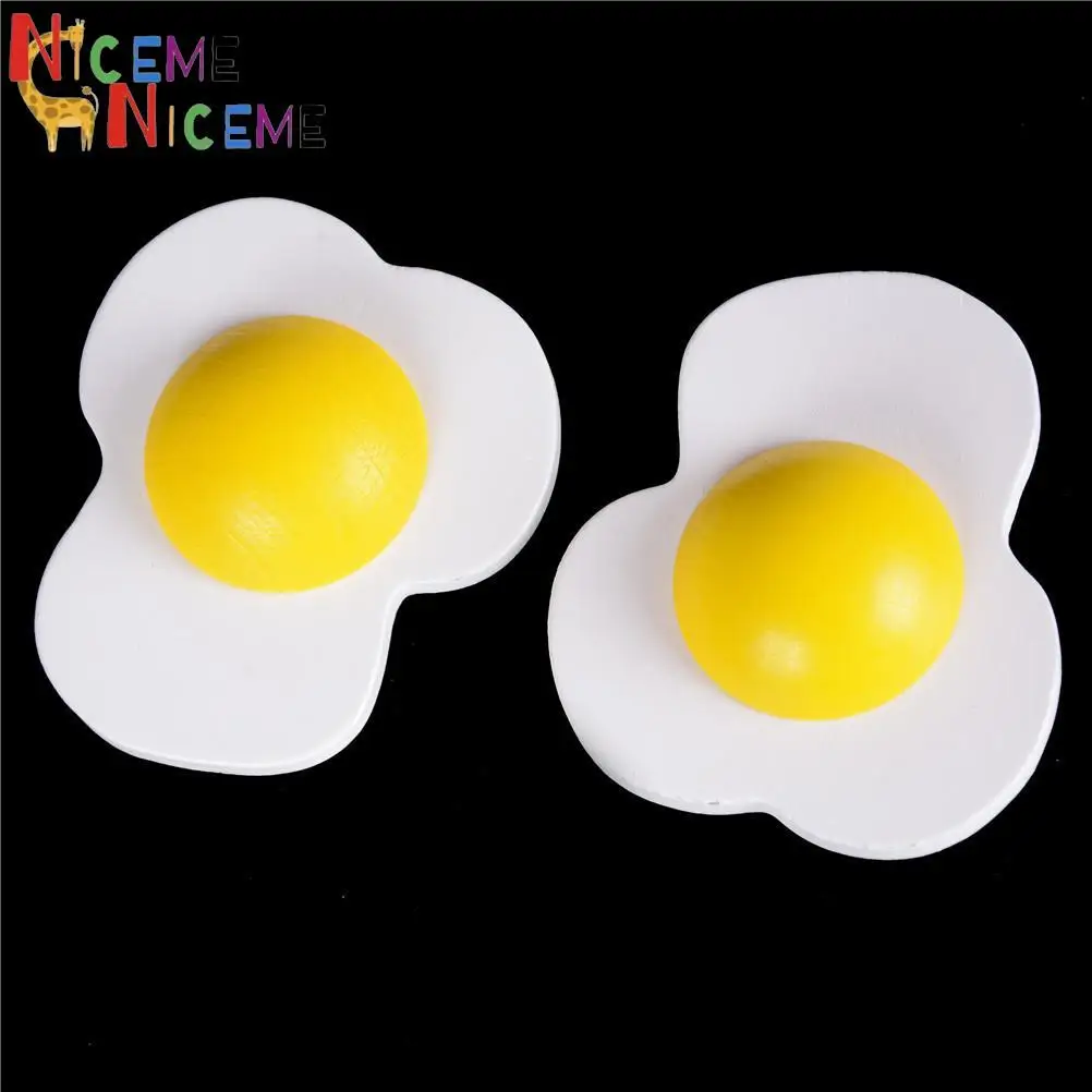 

Fake Simulation Poached Egg Funny Novelty Home Kitchen Wedding Decoration Photography Prop Baby Children Early Learning Toy 2PCS