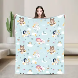 Cozy Plush Flannel Throw Blanket for Sofa, Couch, Bed, or Picnic (7)