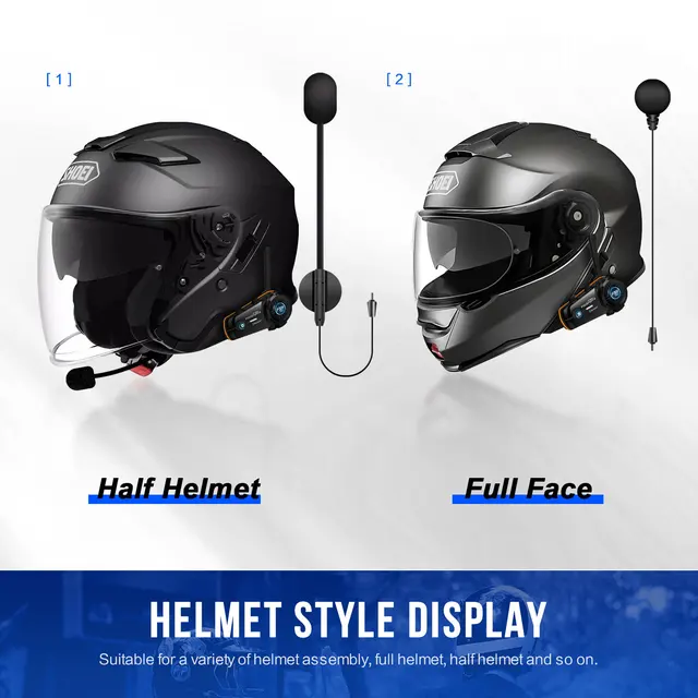 Fodsports FX8 Pro Motorcycle Intercom Bluetooth Helmet Headset 8