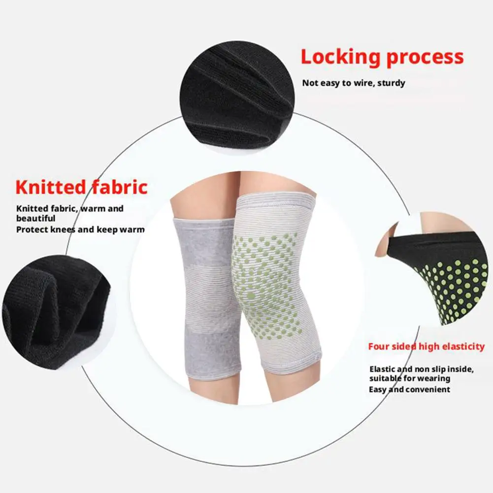 Knee Braces 2PCS Self Heating Tourmaline Knee Support Far Infrared Keep Warm Pads