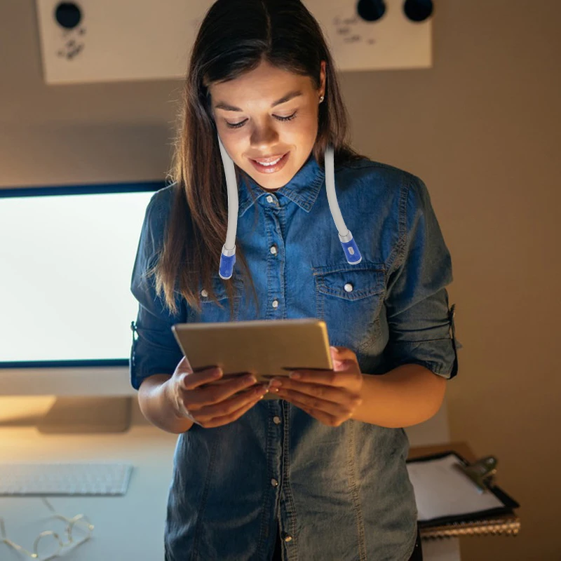 

Portable LED Reading Lamp Neck Book Lights Adjustable Night Flashlight for Sporting Camping Repairing Lighting