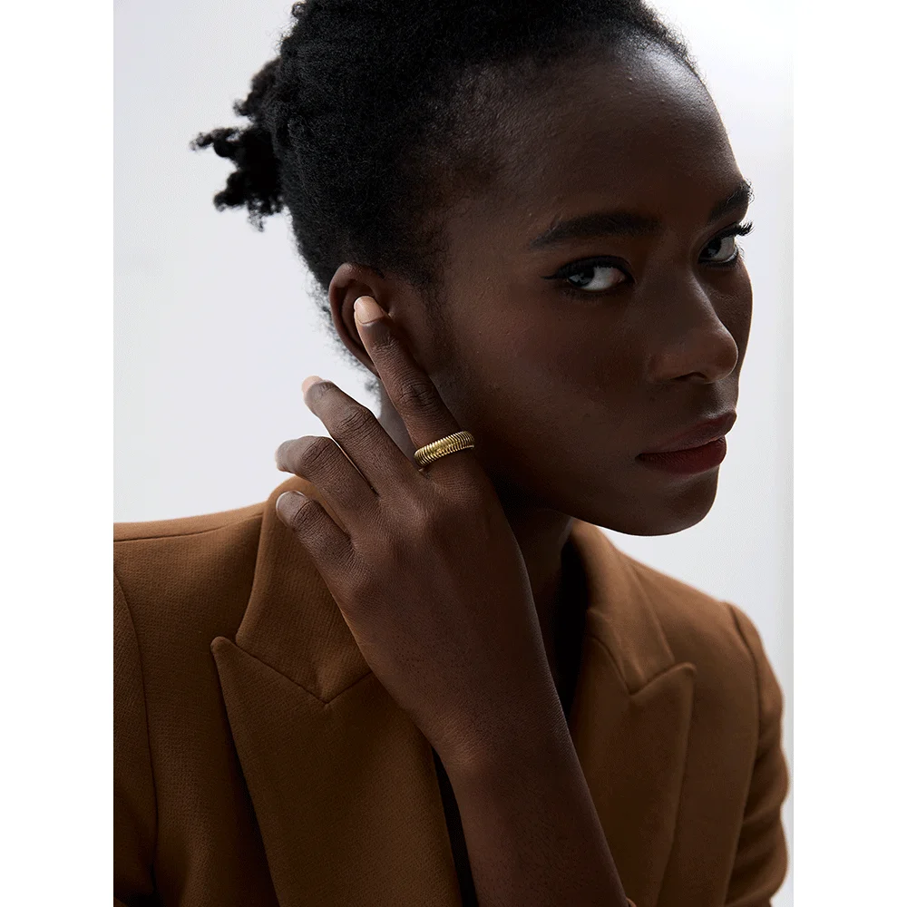 Yhpup Minimalist 18K PVD Plated Ring
