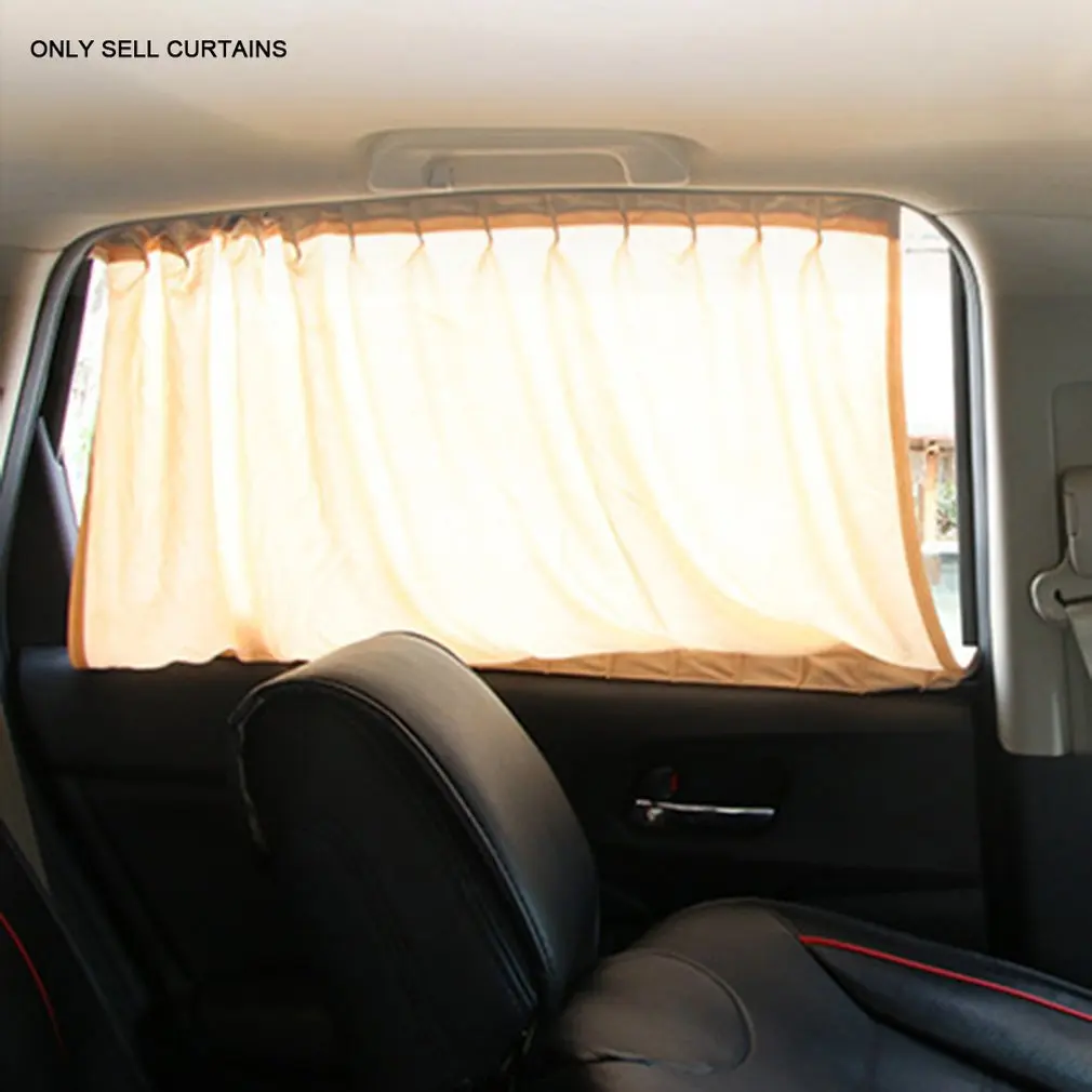 2pcs/set Aluminum Alloy Elastic Car Side Window Sunshade Curtains Auto