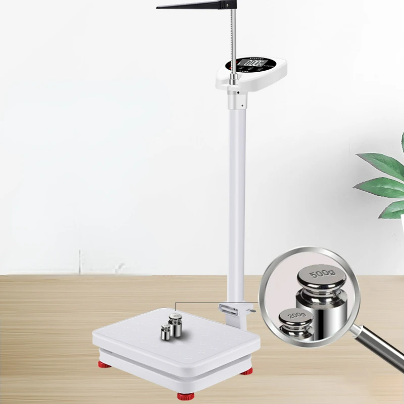 LCD Electronic Large Screen Height Body Weight Scale-USB Charging Integrated Machine for Hospitals and Kindergartens