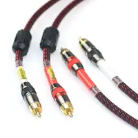 Limited time offer 5N OFC audio cable 2RCA to 2RCA Red and white Lotus plug signal coaxial line AV CD power amplifier cable - Image 4