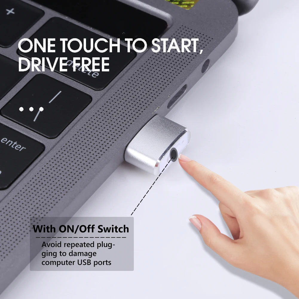 Mini Mouse Mover Plug and Play USB Automatic Mouse Jiggler Mover Keeps Awake Indicator Light Aluminum Alloy Housing for Computer