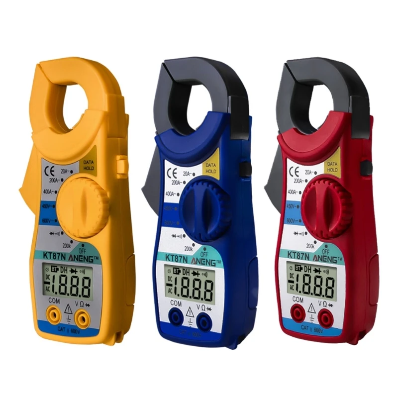 

LCD Digital Clamp Multimeter Amperemeter Electrical Meter / Current Resistance-Resistor Tester With Buzzer