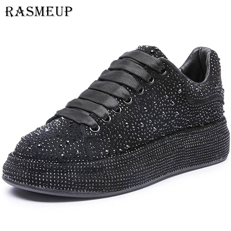 Strass Casual Sneakers | Sneakers Strass Women | Sneakers 43 Bling | Platform Sneakers - Women's Vulcanize Shoes Aliexpress