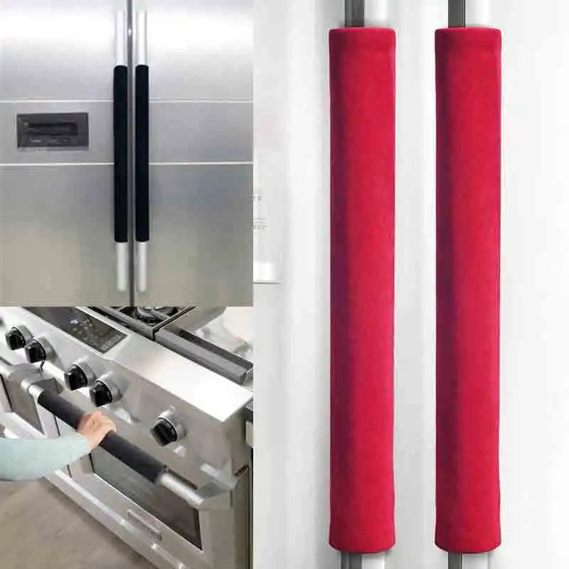 Refrigerator Door Handle Cover Kitchen Appliance Decor Antiskid Door Knob Protector 2Pcs/Set