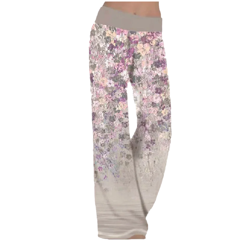Women's Pajama Pants Flower Print Home Long Pant Soft Comfortable Big Sizes Sleepwear