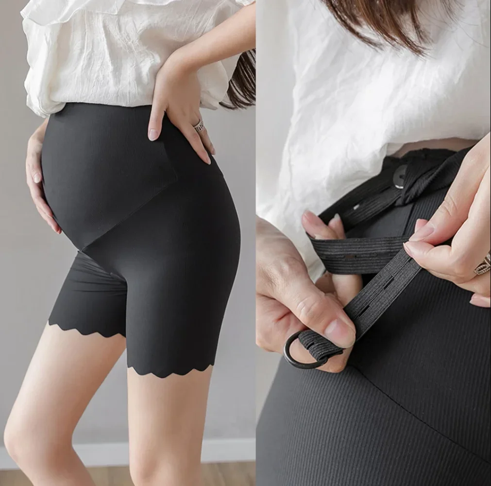 

Woman Slim Leggings Short Maternity Soft Adjustable Waist Pregnant Pregnancy Clothes Pants Ropa Enceinte Mujer Embarazada Plus