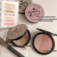Three Color Contouring Tray Delicate Waterproof Long Lasting Not Easy To Fade Eyeshadow Blush Integrated Tray 2