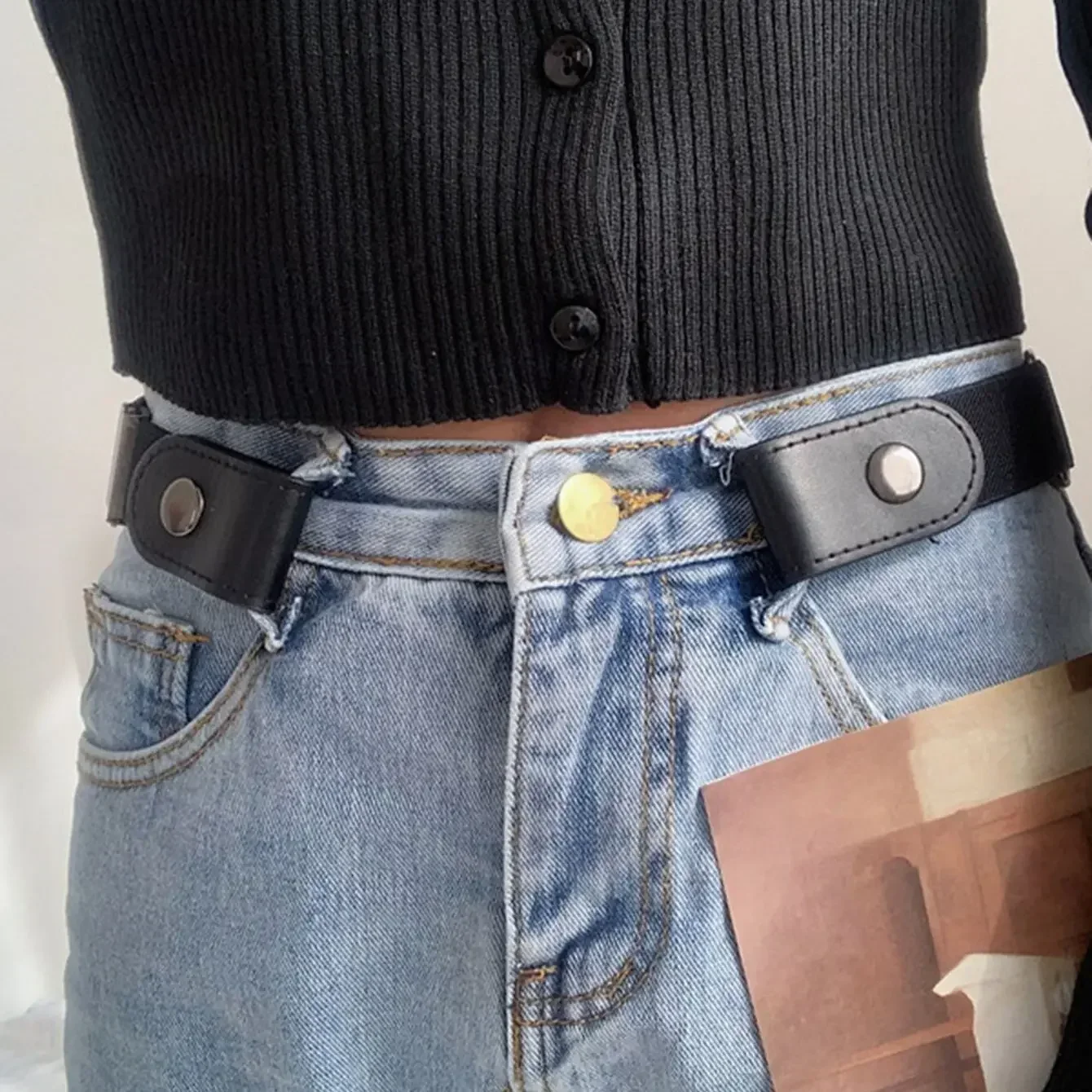 Buckle-Free Belt For Jean Pants, Dresses, Women/Men