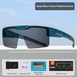 Enhanced Outdoor Sports Sunglasses with Polarized Flip Lens and UV Protection (Blue Polarized)