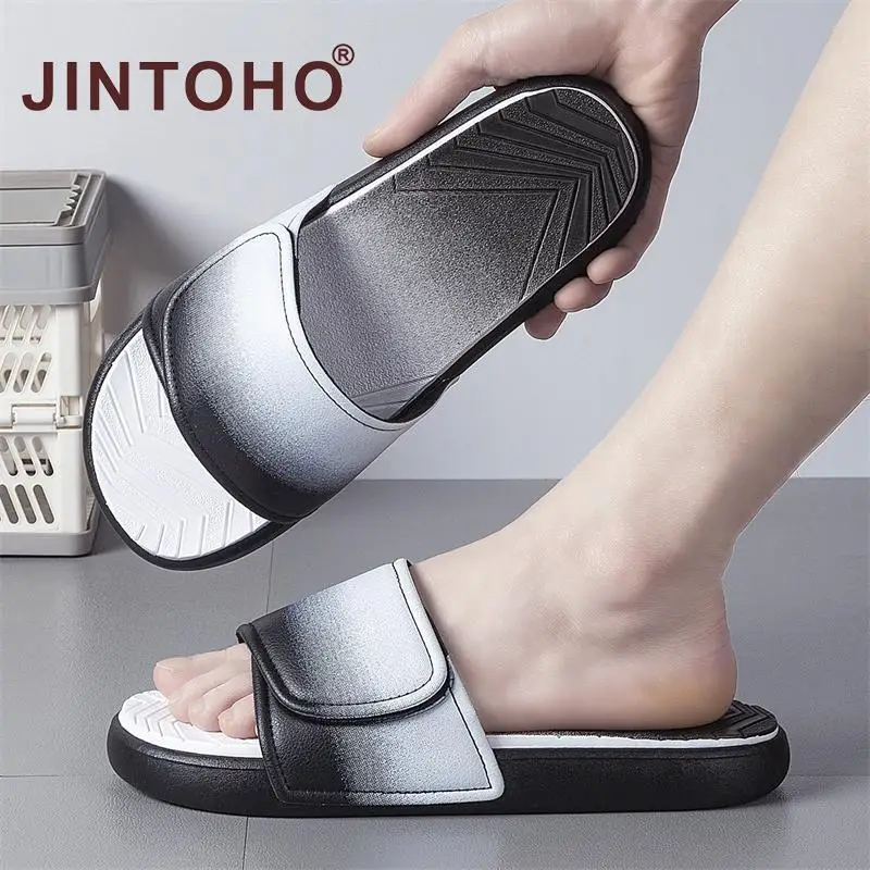 세련된 미끄럼 방지 편안한 남성용 고무 목욕 실내 홈 슬리퍼