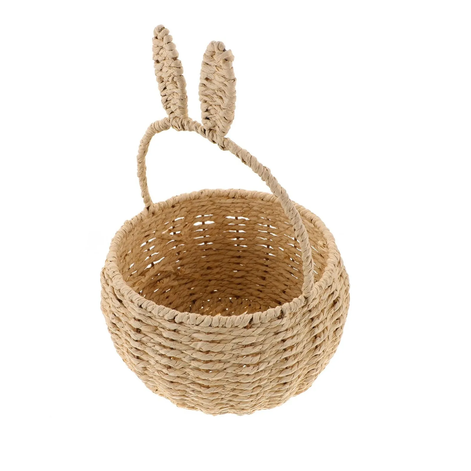 Easter Rattan Woven Hand Basket Woven Rattan Hand Basket  Sundry Organizer Diy Flowers Gift Storage Holder Rabbit Picnic home 3