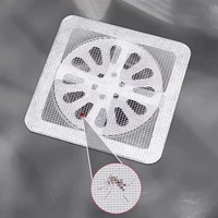 Disposable Hair Drain Catcher Mesh Anti-blocking Filter Floor Drains Sticker Shower Cover Kitchen Bathroom Sink Strainer Stopper 3