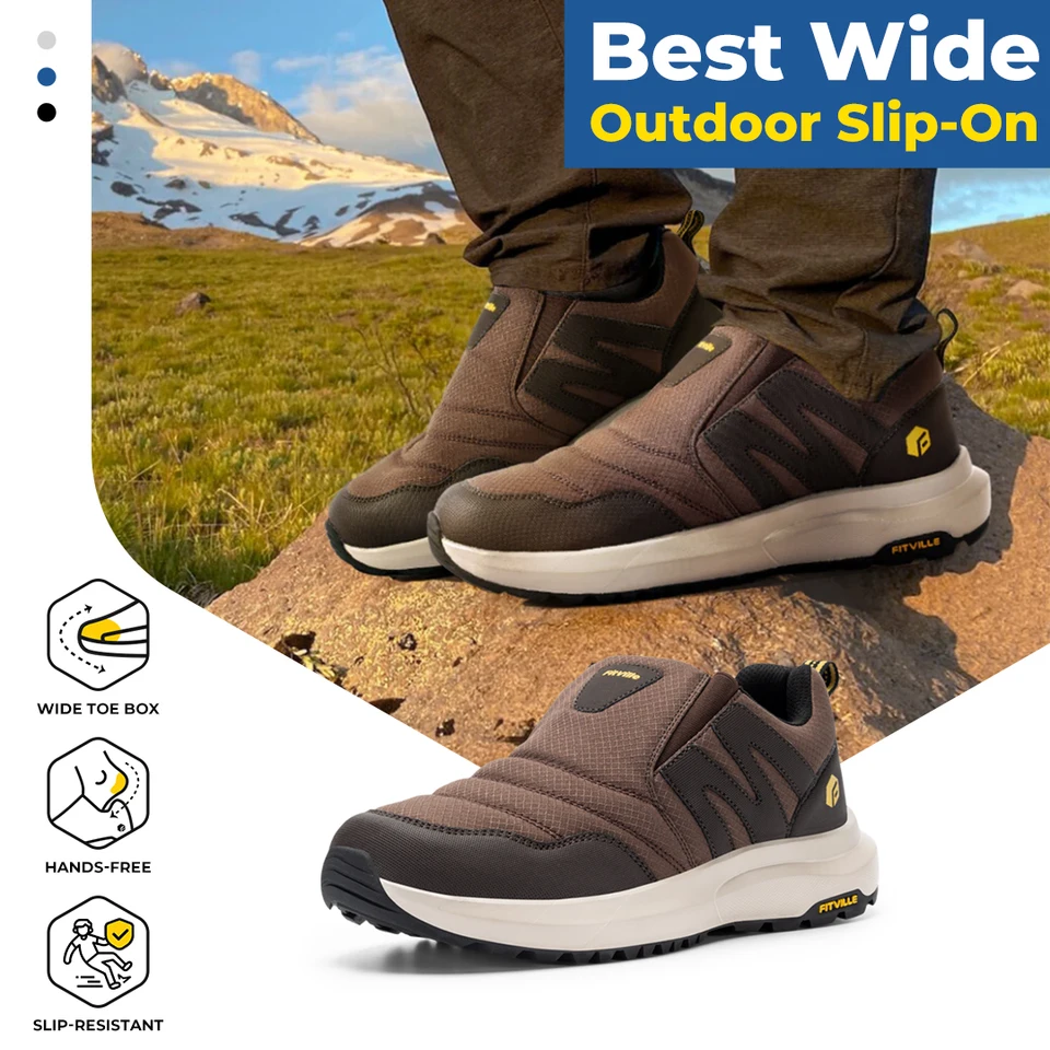 Scarpe Senza Lacci FitVille Per Piedi Larghi - Mocassini Antiscivolo Per Cammino Comfortevole - Foto 3