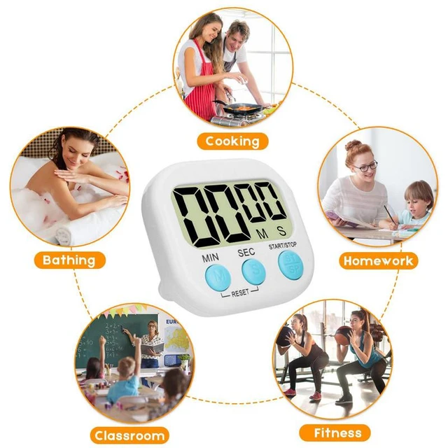 Classroom Egg Magnetic Digital Stopwatch Clock Kitchen Timer for Teacher  Study Exercise Oven Cook Baking Desk - China Kitchen Timer, Classroom Timer