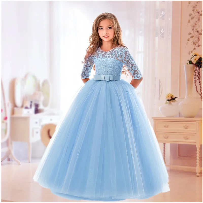 Abito Da Principessa Per Ragazza Di Fiori In Pizzo, Spettacolo Di