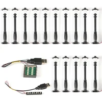 15pcs City Street Light Led (10 in 1 USB Powered) Building Block Lamp MOC Compatible with Bricks DIY 2039 11062 1