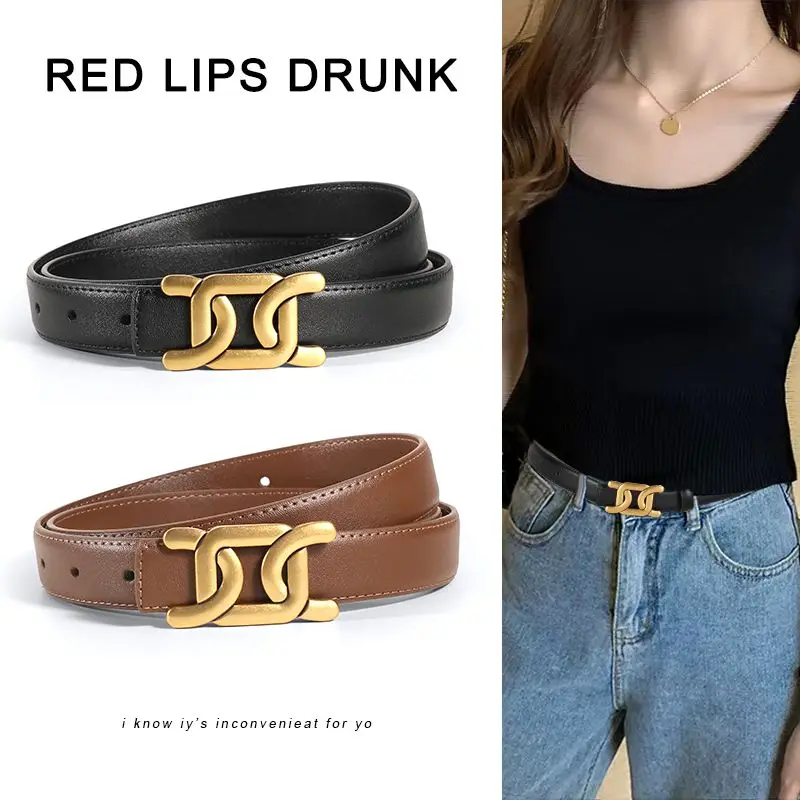 

Women Belt Designer Fashion Automatic Buckle Leather Belt Alloy Head Golf Club Women's Fashion Belt Golf Belt