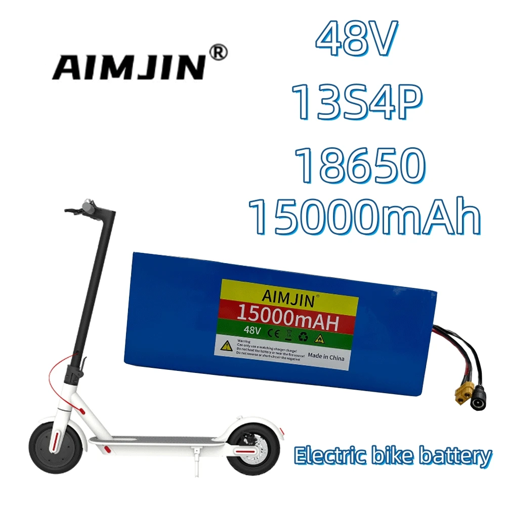 

13S4P 48V 15000mAh 18650 Lithium Ion Battery Pack,For Electric Wheelchair Bicycle 48V 30AH Replacement Li-Ion