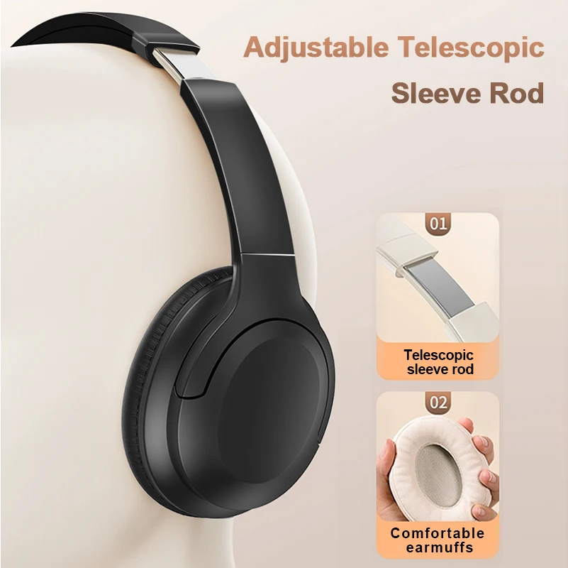 Paramita-anc Auscultadores com Cancelamento de Ruído a1 Wireless Bluetooth Over-ear Dobrável 400mah Jogos de Trabalho Esportivo Bt5.3 - Image 3