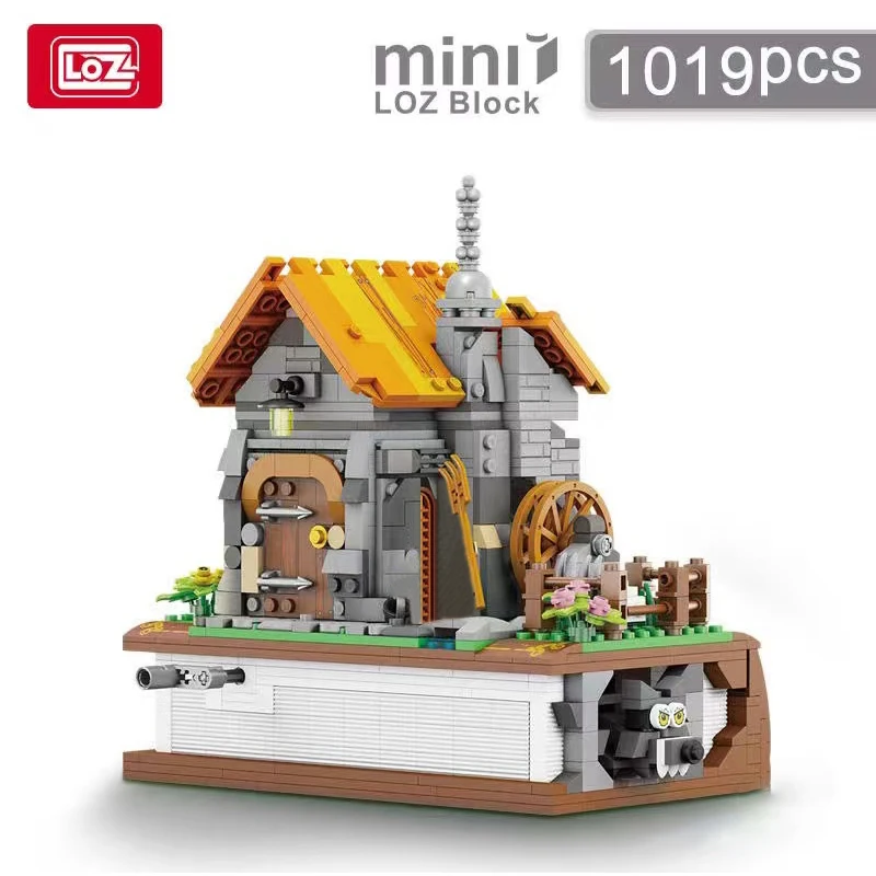 

New 2023 LOZ MINI Village Lamb Farming House Building Block City Friends Creative Decoration Bricks Sets Holiday Toys Kids Gifts