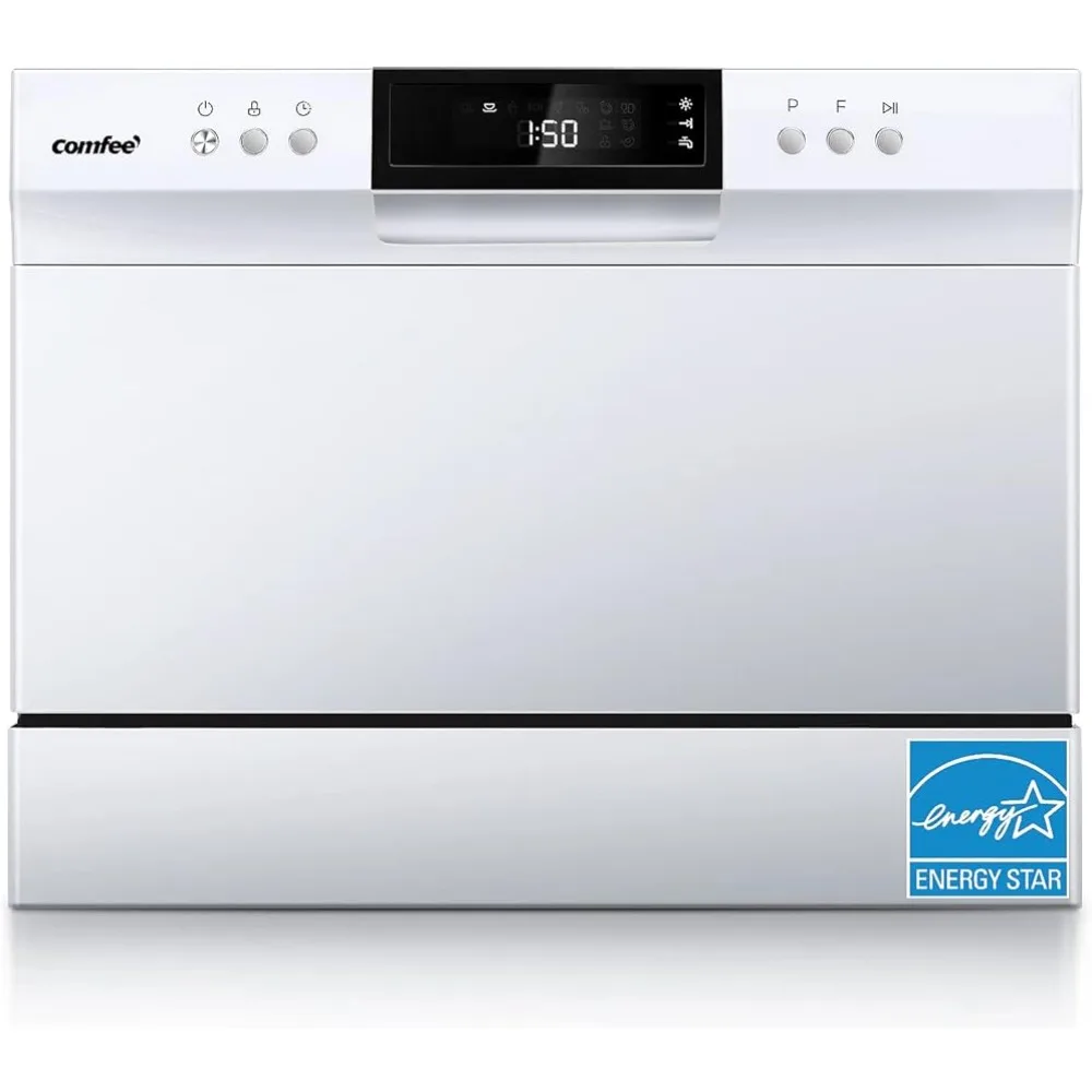 &rsquo; Portable Mini Dishwasher, Energy Star, Countertop, 6 Place Settings, with 8 Washing Programs, Speed, Baby-Care