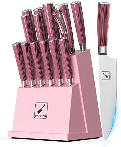 16-Piece Japanese Knife Set with Removable Block - IMARKU