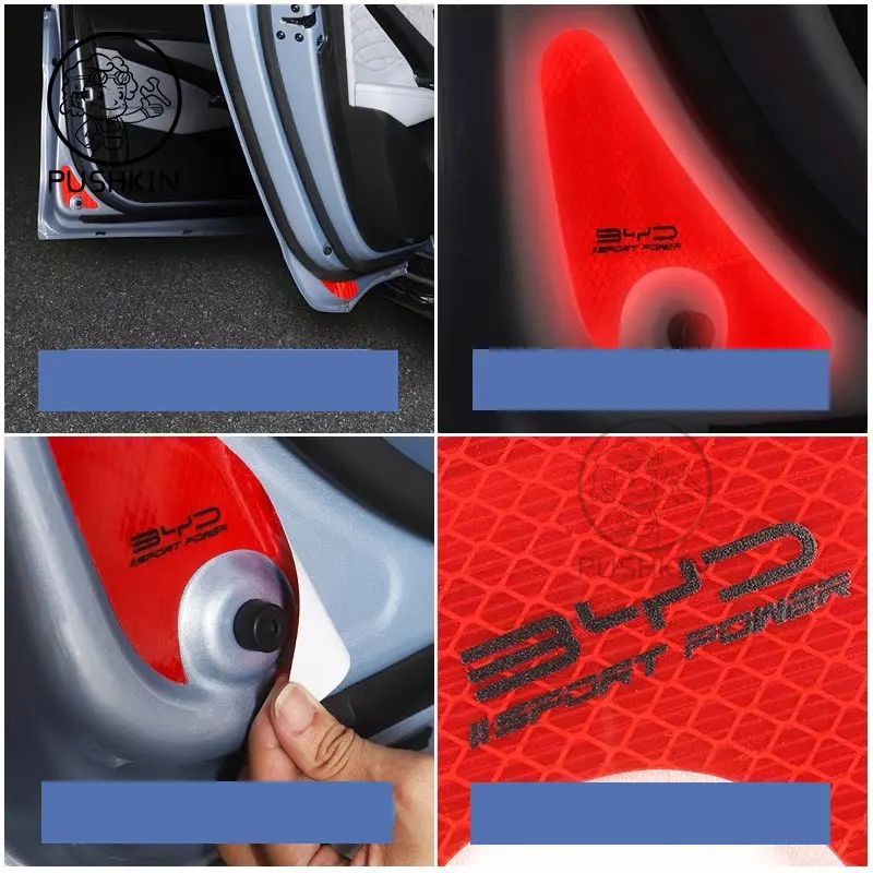 For BYD Seal ATTO 4 2022 2023 car interior parts Anti rear collision warning sticker for front bumper of door accessories
