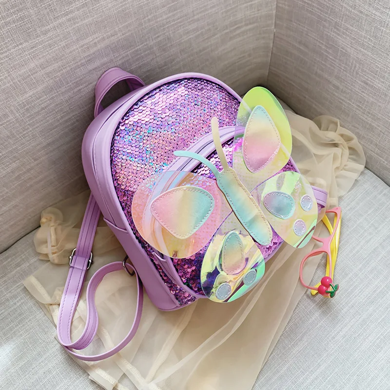 Backpack, Flash Kindergarten Children's Cute Backpack, Butterfly Creative Bag, Cartoon Boy And Girl Travel Student Gift Y2k
